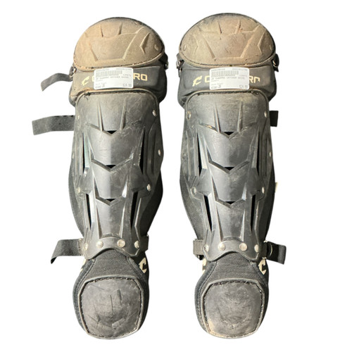 Vist Large View of Product Image Which is Used Champro Catchers Leg Guards Black Junior