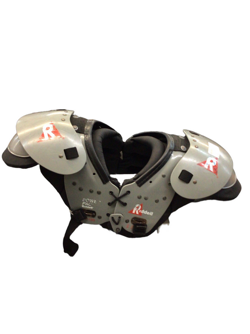 Vist Large View of Product Image Which is Used Riddell POWER FB Shoulder Pads Grey MD