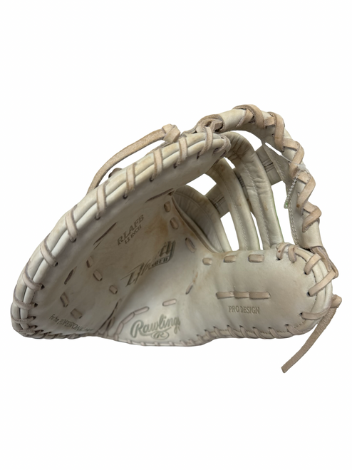 Vist Large View of Product Image Which is Used Rawlings LIBERTY ADVANCED RLAFB Leather First Base Softball Mitt LH Throw White 13"