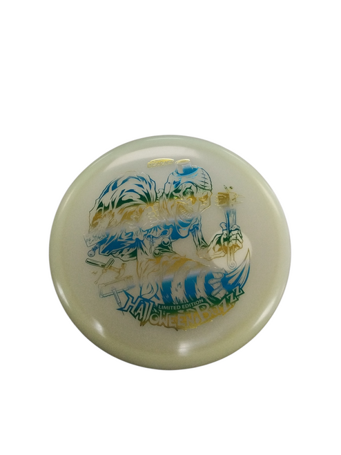 Vist Large View of Product Image Which is Used Discraft HALLOWEEN BUZZZ Disc Golf Mid Range Clear 178g