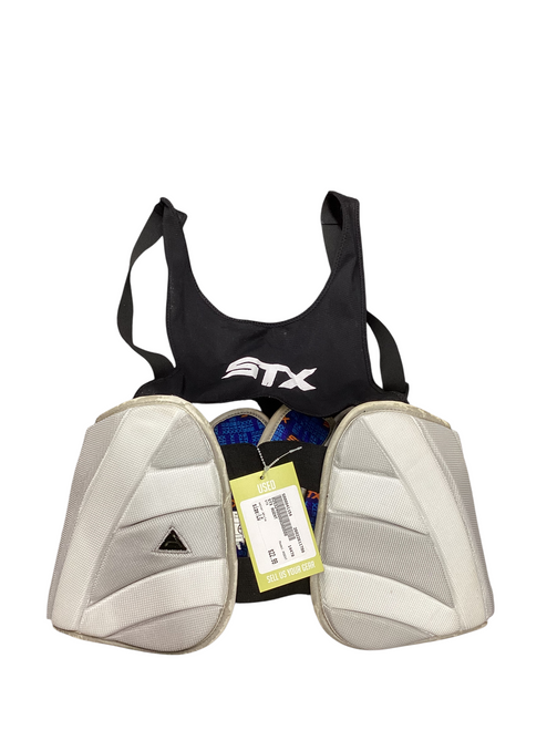 Vist Large View of Product Image Which is Used STX AGENT Lacrosse Rib Pads White Large