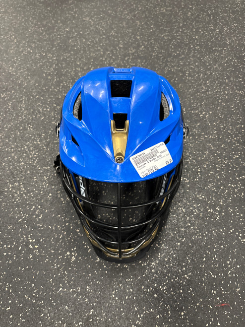 Vist Large View of Product Image Which is Used Cascade S BLACK 2020 Lacrosse Helmet Royal Blue Fits all