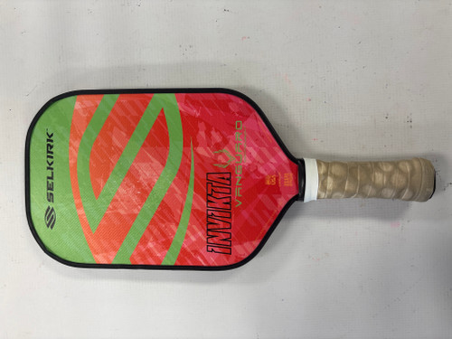 Vist Large View of Product Image Which is Used Selkirk INVIKTA VANGUARD Pickleball Racquet Red