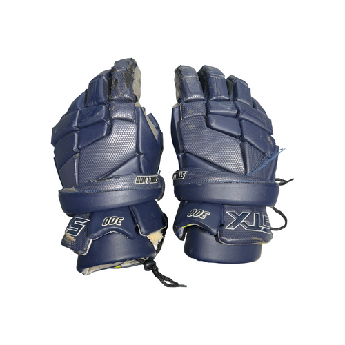 Vist Large View of Product Image Which is Used STX STALLION 300 Lacrosse Gloves Mens Navy Blue 13"