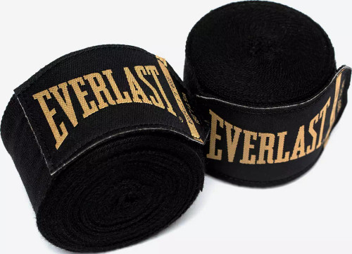 Vist Large View of Product Image Which is Everlast Elite 180" Hand Wraps Black #P00003323