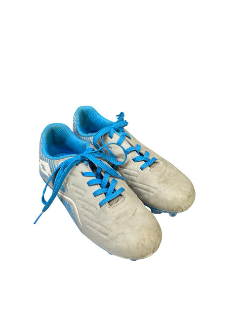 Vist Large View of Product Image Which is Used Lotto ROMA 700 Soccer Cleats Grey And Royal Blue Youth 13.0