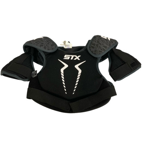 Vist Large View of Product Image Which is Used STX STALLION 75 SP YTH MED Lacrosse Shoulder Pads Black MD