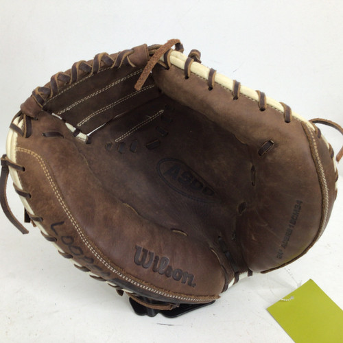 Vist Large View of Product Image Which is Used Wilson A900 34 IN RHT BB CATCHER MITT BB/SB Catchers RH Throw Brown 34"