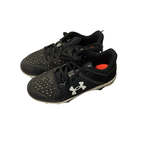 Vist Large View of Product Image Which is Used Under Armour LEADOFF BB/SB Cleats Black Junior 04
