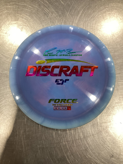 Vist Large View of Product Image Which is Used Discraft ESP FORCE Disc Golf Driver Navy Blue