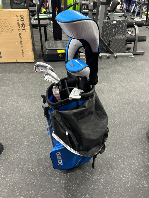 Vist Large View of Product Image Which is Used Top Flite GAMER Mens Package Set RH Black And Carolina Blue 8 Piece