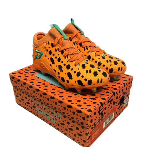 Vist Large View of Product Image Which is Used Phenom Elite The Flintstones "Bedrock Blitz" Football Cleats Orange Junior 05.5