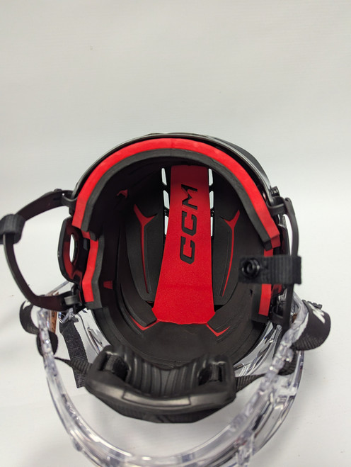 Vist Large View of Product Image Which is Used CCM TACKS 70 W/ VISOR Helmet Full Visor Combo Black SM