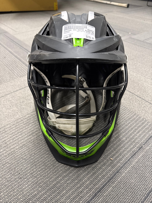 Vist Large View of Product Image Which is Used Cascade XRS MATTE BLACK MASK Lacrosse Helmet Black One Size