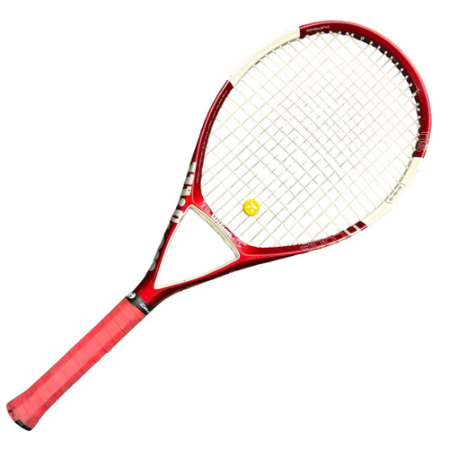 Vist Large View of Product Image Which is Used Wilson nCode 5 Adult Tennis Racquet Red 4 3/8"