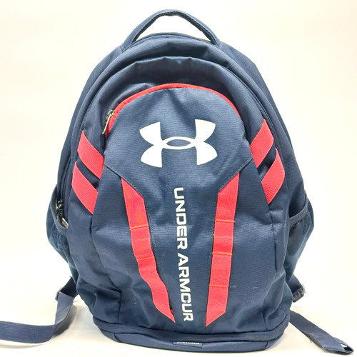Vist Large View of Product Image Which is Used Under Armour HUSTLE BB/SB Player Backpack White/Red/Navy