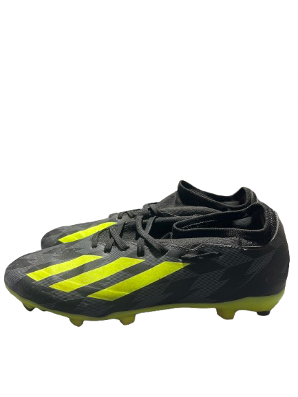 Vist Large View of Product Image Which is Used Adidas Soccer Cleats Black And Neon Green Senior 9