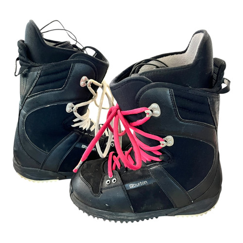 Vist Large View of Product Image Which is Used Burton WOMENS FREESTYLE Womens Snowboard Boots Black Senior 9