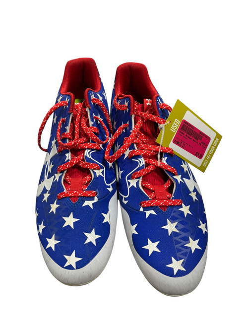 Vist Large View of Product Image Which is Used Under Armour Adult FB Cleats Black And White Senior 13