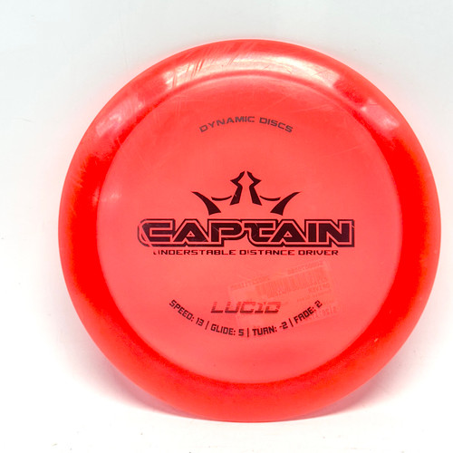 Vist Large View of Product Image Which is Used Dynamic Discs LUCID CAPTAIN Disc Golf Driver Red 175g