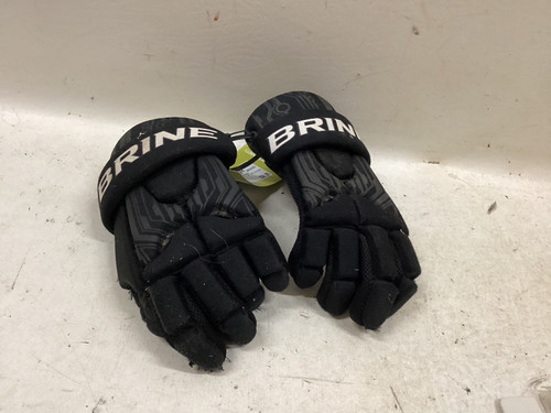 Vist Large View of Product Image Which is Used Brine JR LAX GLOVES Lacrosse Gloves Junior Black SM