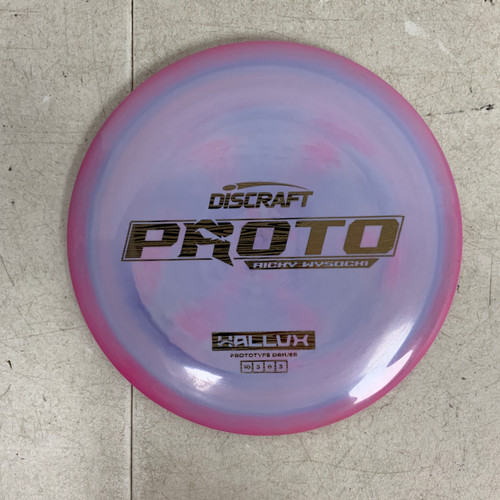 Vist Large View of Product Image Which is Used Discraft PROTOTYPE HALLUX Disc Golf Driver Purple 173g