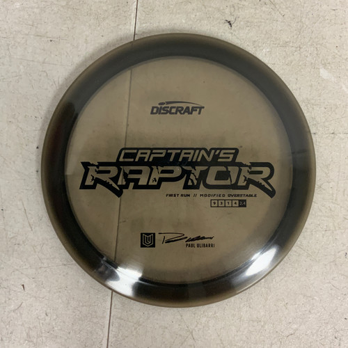 Vist Large View of Product Image Which is Used Discraft PAUL ULIBARRI CAPTAINS RAPTOR Disc Golf Driver Black 174g