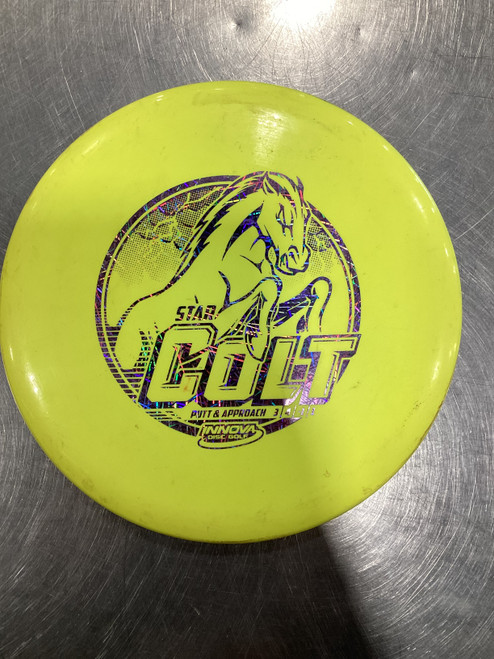 Vist Large View of Product Image Which is Used Innova STAR COLT Disc Golf Putter Yellow
