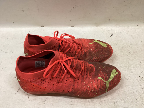 Vist Large View of Product Image Which is Used Puma Soccer Cleats Orange Senior 7.5