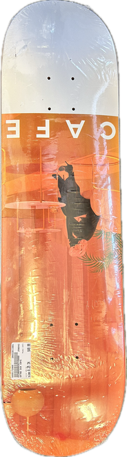 Vist Large View of Product Image Which is Used CAFE Skateboard Deck Only White 8 1/4"