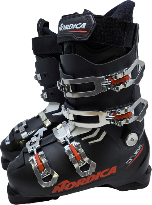 Vist Large View of Product Image Which is Used Nordica THE CRUISE Mens DH Ski Boot Black 245 MP - M06.5 - W07.5