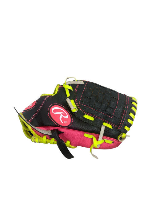 Vist Large View of Product Image Which is Used Rawlings PLAYER SERIES WPL95DSP RH Throw Fastpitch Gloves Black 9 1/2"