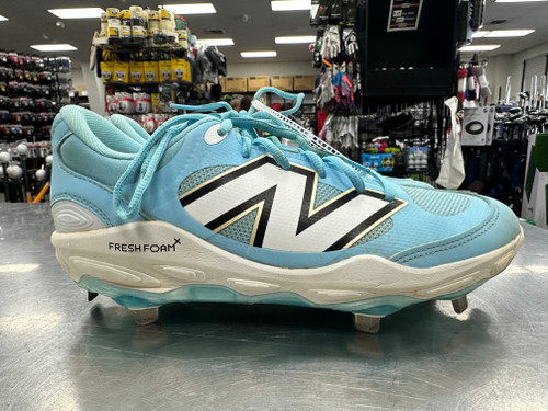 Vist Large View of Product Image Which is Used New Balance FRESH FOAM X 3000X7 METAL BB/SB Cleats Carolina Blue Senior 8.5