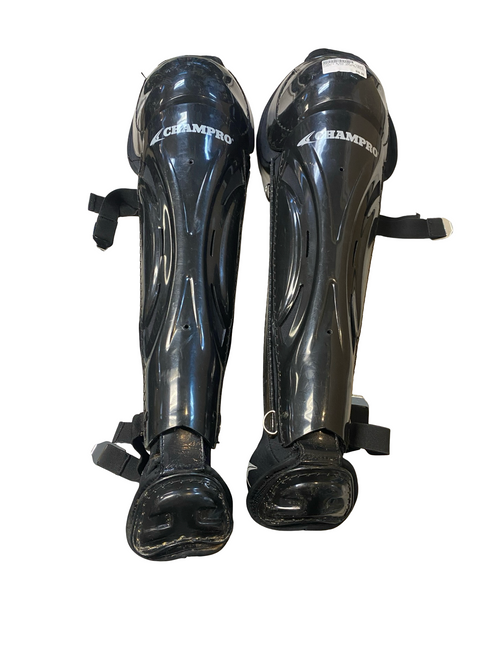 Vist Large View of Product Image Which is Used Champro BLACK UMPIRE LEG GUARDS Umpire Leg Guards