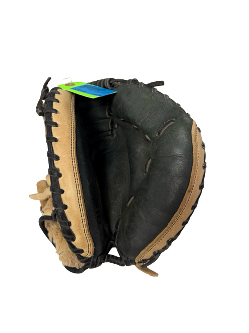 Vist Large View of Product Image Which is Used Mizuno PROSPECT GXC105 Junior Baseball Catchers Mitt RH Throw Tan 32 1/2"