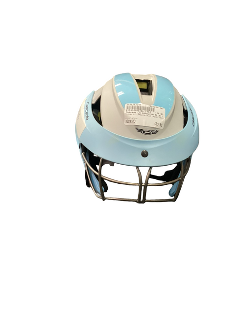 Vist Large View of Product Image Which is Used Cascade LX CAROLINA BLUE LADIES HELMET Lacrosse Helmet White MD