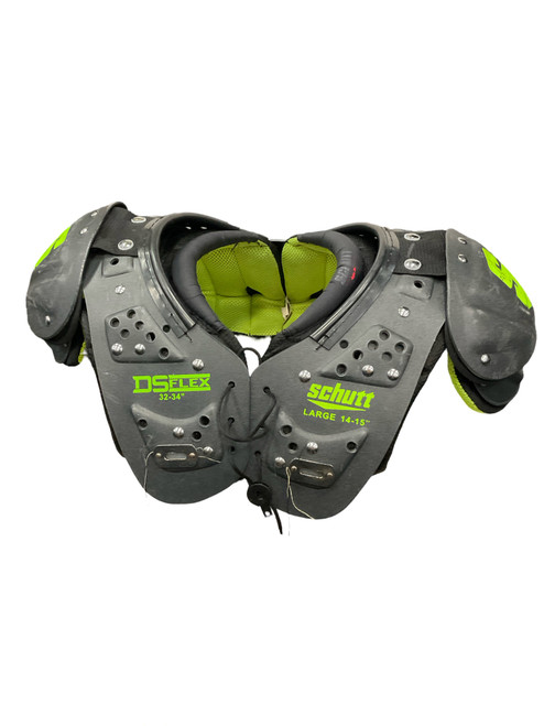 Vist Large View of Product Image Which is Schutt, DSFLEX, FB, Shoulder, Pads, Black, LG