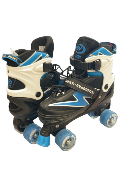 Vist Large View of Product Image Which is Used SUPER YOUNGSTER SKATES Child Roller Quad Skates Black Youth 06.0