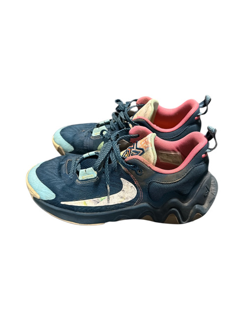 Vist Large View of Product Image Which is Used Nike Basketball Shoes Y Navy Blue Youth 07.0