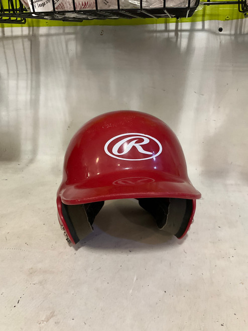 Vist Large View of Product Image Which is Used Rawlings BATTING HELMET 6 1/4-6 7/8 Batting Helmet No Mask Red S/M