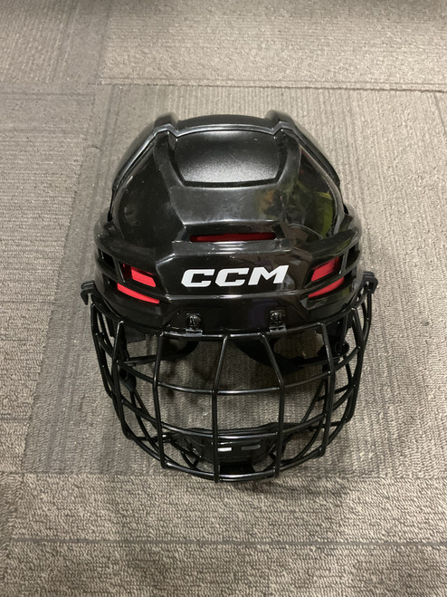 Vist Large View of Product Image Which is Used CCM TACKS 70 Helmet Cage Combo Black SM