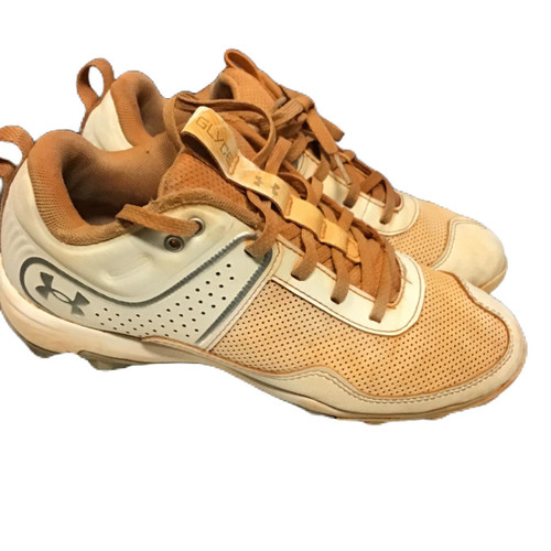 Vist Large View of Product Image Which is Used Under Armour 3024330-100 BB/SB Cleats White Senior 7