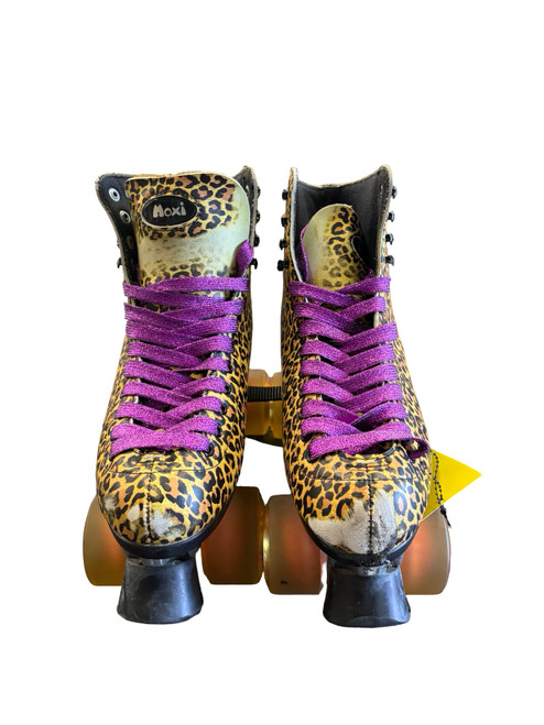 Vist Large View of Product Image Which is Used Moxi Leopard Quad Roller Skates Tan Senior 9