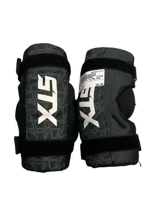 Vist Large View of Product Image Which is Used STX STALLION 75 Lacrosse Arm Pads/Guards Black XS