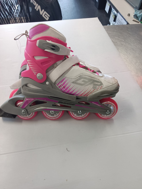 Vist Large View of Product Image Which is Used ADJUSTABLE 2-6 Junior Rec Fitness Skates White Adjustable