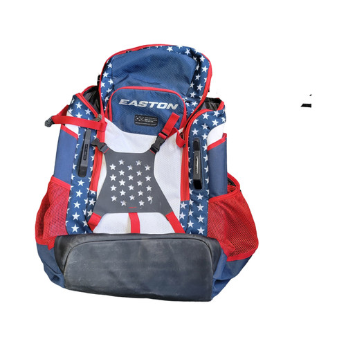 Vist Large View of Product Image Which is Used Easton BACKPACK BB/SB Player Backpack Navy Blue And Red