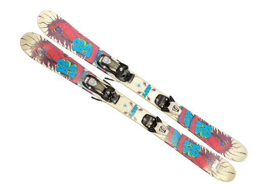 Vist Large View of Product Image Which is Used K2 JUVY Girls Downhill Ski/Binding White 119 cm