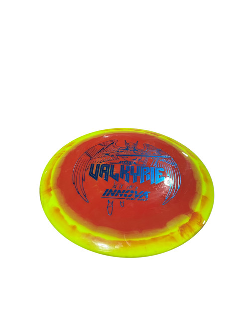 Vist Large View of Product Image Which is Used Innova HALO VALKRYE Disc Golf Driver Red