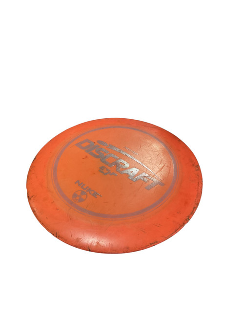 Vist Large View of Product Image Which is Used Discraft NUKE Disc Golf Driver Orange