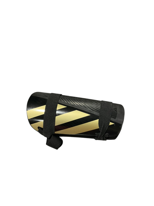 Vist Large View of Product Image Which is Used Adidas Soccer Shin Guards Adult Black And Gold Senior